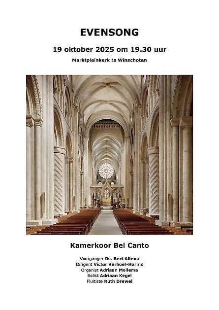Program 2025 Kamerkoor Bel Canto