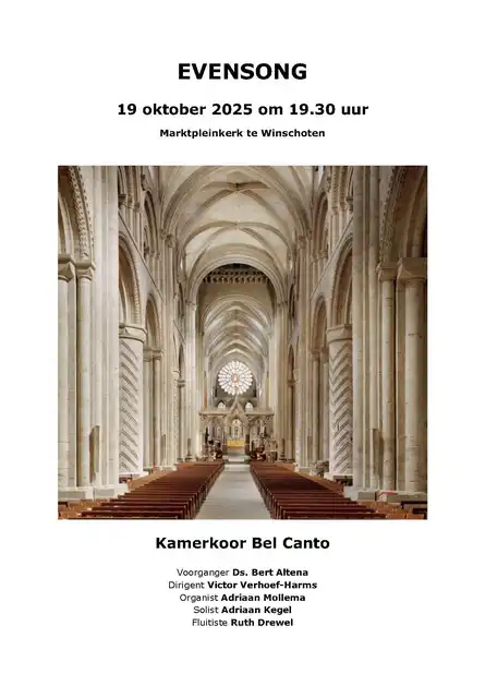 Program 2025 - Kamerkoor Bel Canto