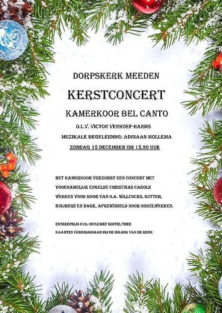 Program 2024 Kamerkoor Bel Canto