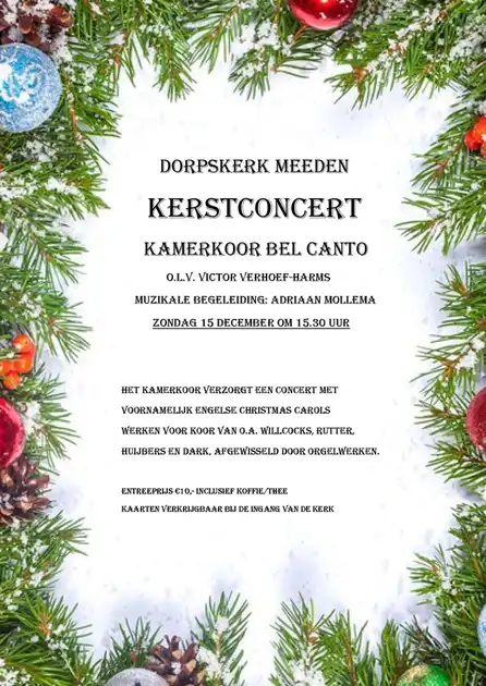 Program 2024 - Kamerkoor Bel Canto