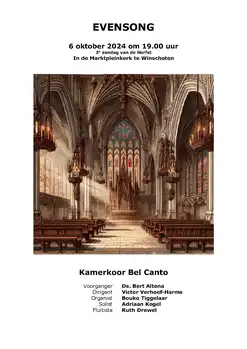 Program 2024 Kamerkoor Bel Canto